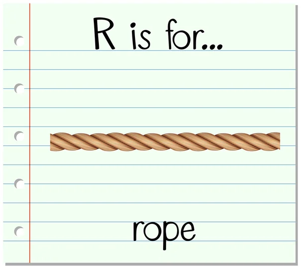 Alphabet R est pour corde — Image vectorielle