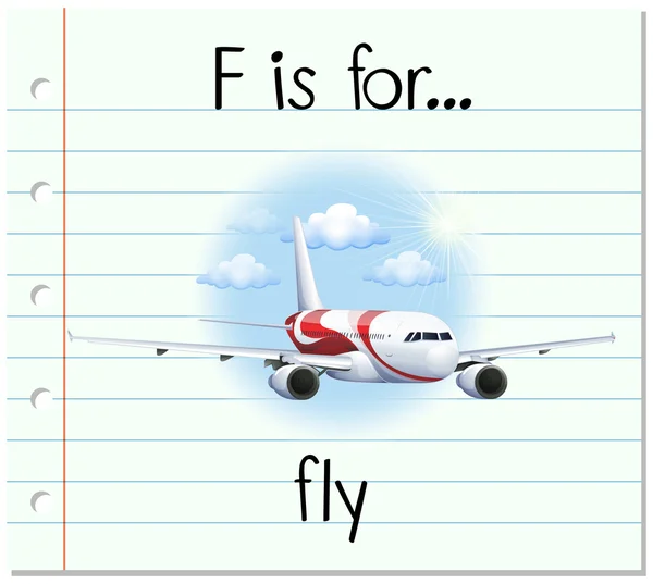 L'alfabeto F è per volare — Vettoriale Stock