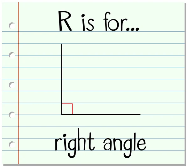 Літери R для прямого кута — стоковий вектор