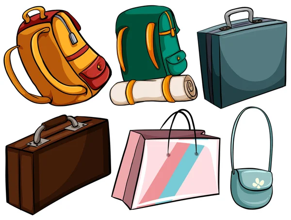 Diferentes tipos de bolsas — Vector de stock