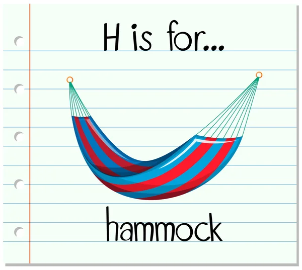 Alphabet H est pour hamac — Image vectorielle