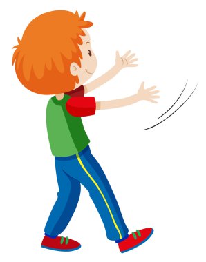 Kırmızı saçlı arkasında çocuk