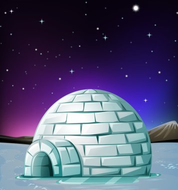 Igloo gece sahne