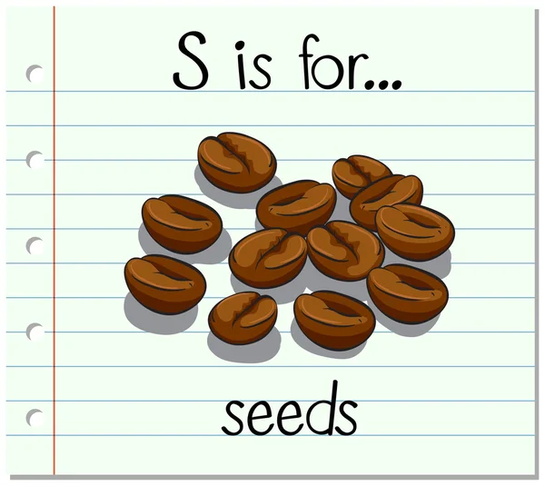 Kartičky dopis S je pro osivo — Stockový vektor