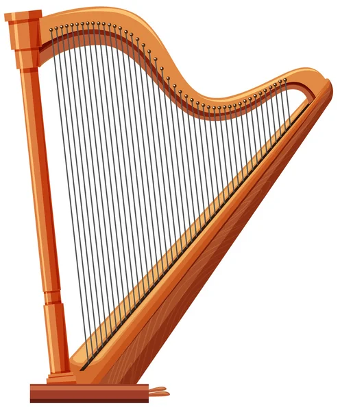 Harpe en bois — Image vectorielle