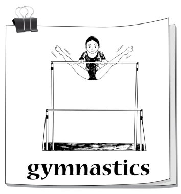 Jimnastik yaparken kadın kartıyla