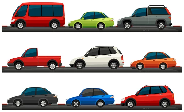 Différents types de voitures — Image vectorielle