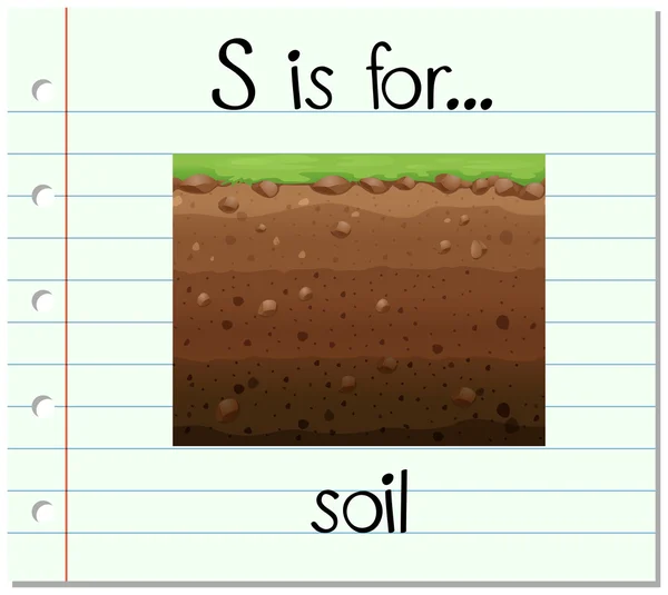 Буква S - для почвы — стоковый вектор