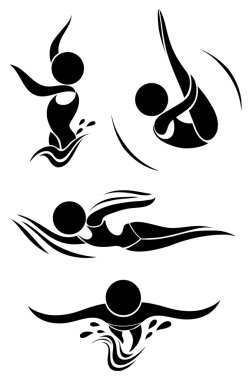 Icons design of people doing sports clipart
