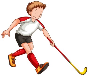 Adam yere hocket oynarken