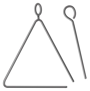 Üçgen metal çubuk ile