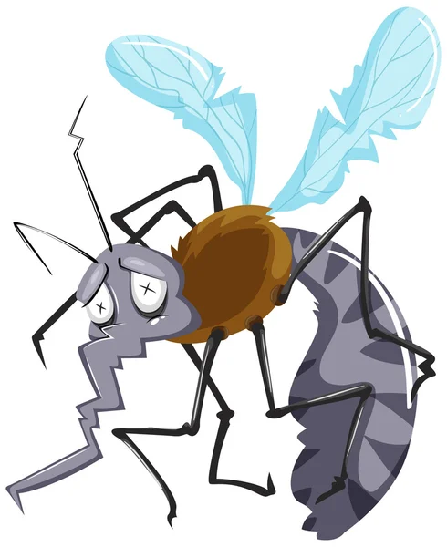 Komár ve velmi špatném stavu — Stockový vektor