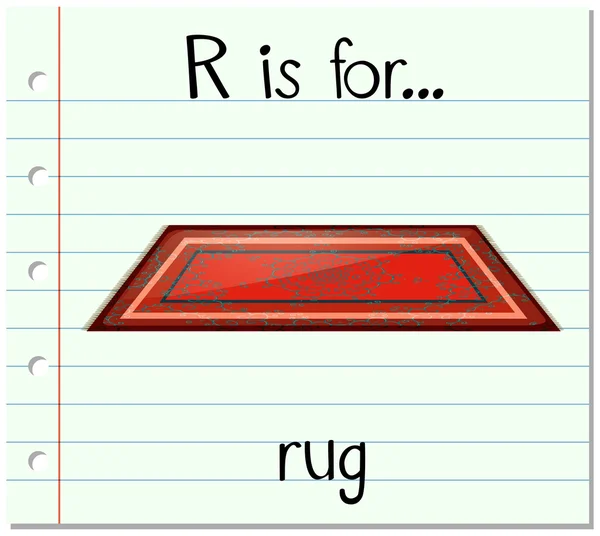 Буква "R" на карточке. — стоковый вектор