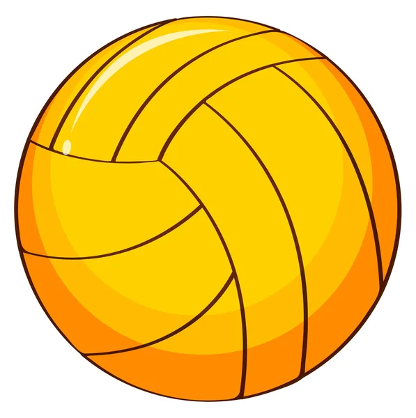 Enda volleyboll i gul färg — Stock vektor
