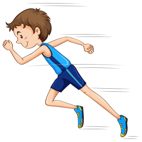 Man running in race — Stock Vector