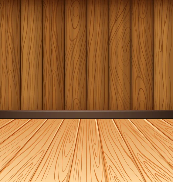 Ξύλινο τοίχο και ξύλινα πλακάκια — Διανυσματικό Αρχείο