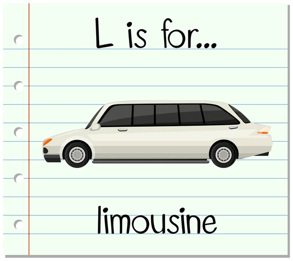 Буква L - для лимузина — стоковый вектор