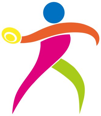 Discus yapan erkek simgesi