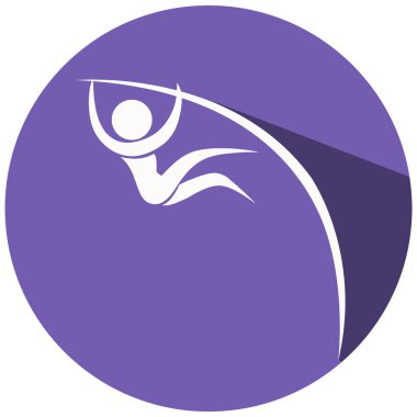 Sırıkla yüksek atlama için rozet tasarım