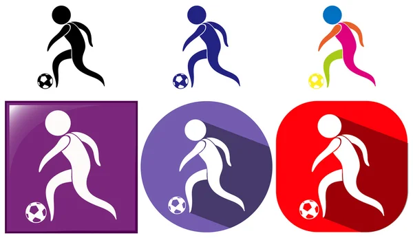 Icone di design per il calcio — Vettoriale Stock