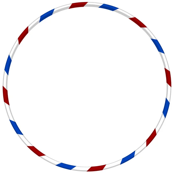 Hula hoop with blue and red striped — Stock Vector