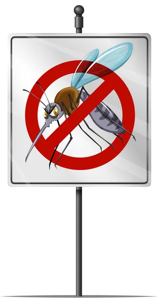 Sign for mosquito control — Stock Vector