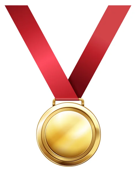 Gold medal for first prize — Stock Vector