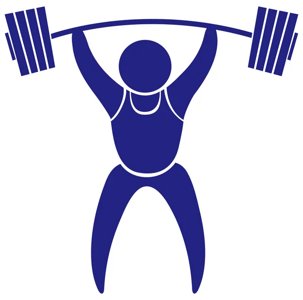 Diseño de icono deportivo para levantamiento de pesas — Vector de stock