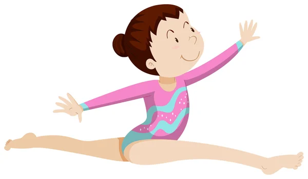 Atlet žena dělá gymnastika — Stockový vektor