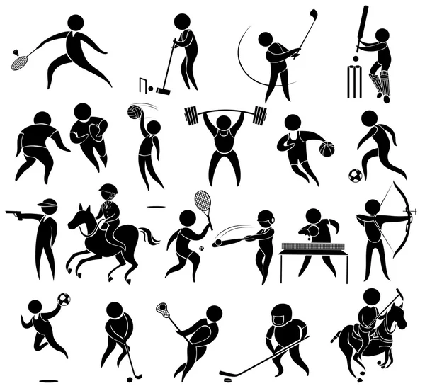Иконы для различных видов спорта — стоковый вектор