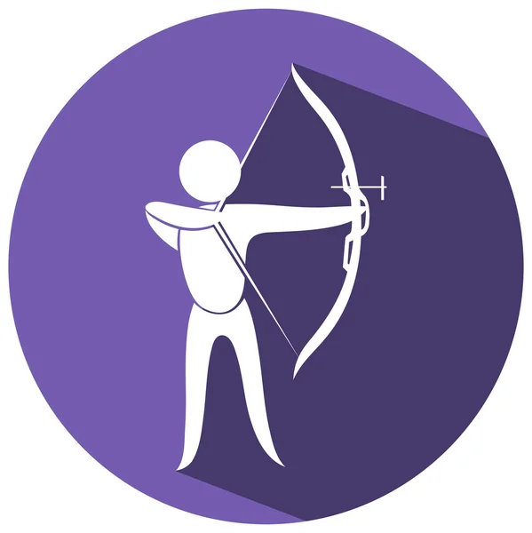 Sportovní ikona design pro lukostřelbu na kolo odznak — Stockový vektor