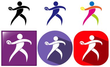 Disk atma için spor simgesi tasarım