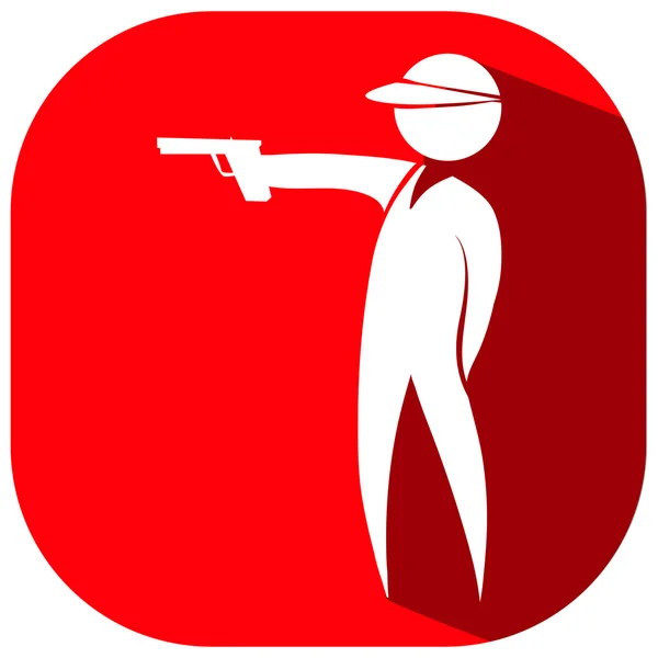 Projekt ikonę Sport strzelanie pistolet — Wektor stockowy