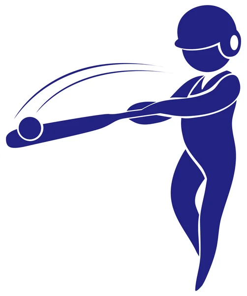 Diseño de icono deportivo para béisbol en azul — Archivo Imágenes Vectoriales