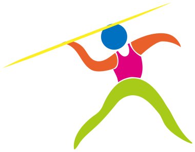 Beyaz arka plan üzerinde cirit simgesi