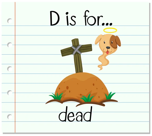 Літера D для мертвих — стоковий вектор