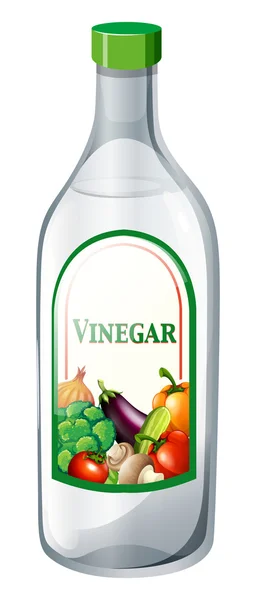 Garrafa de vinagre vegetal —  Vetores de Stock