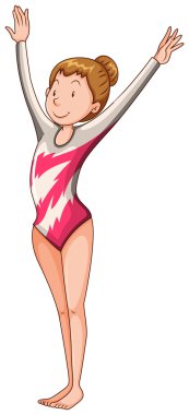 Kat egzersiz yaparak kadın jimnastik