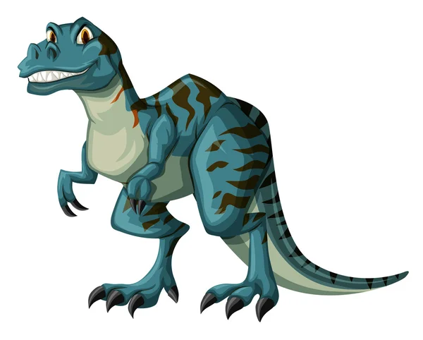 Dinosaurio en color azul — Vector de stock