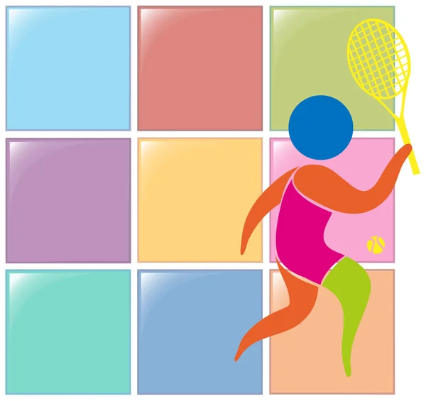 Design icône du sport pour le tennis — Image vectorielle