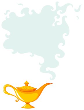 Duman çıkıyor ile altın lamba