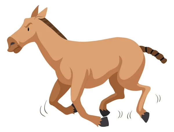 Brown horse running fast — Stock Vector