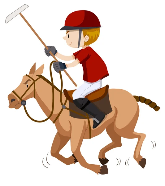 Pólista, jízda na koni — Stockový vektor
