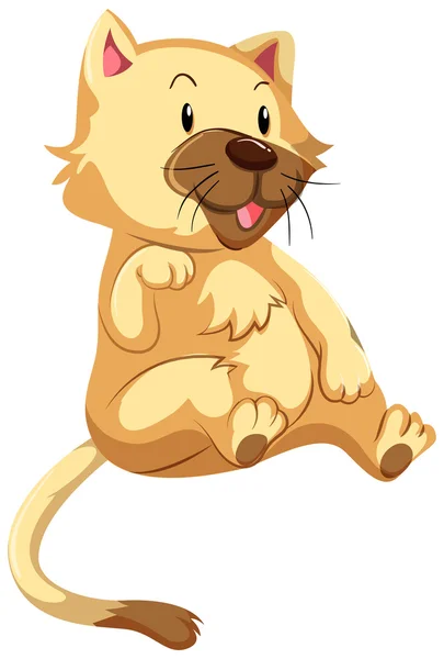 茶色の毛のかわいい猫 — ストックベクタ