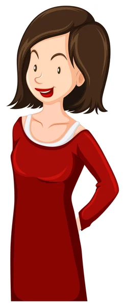 Woman in red dress — Stock Vector