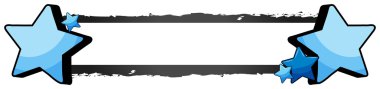Mavi yıldız ile banner tasarımı