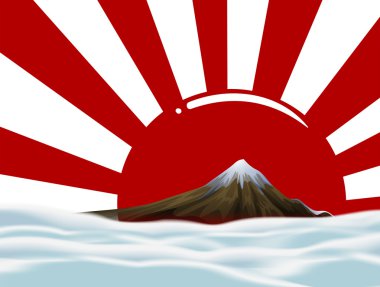 Dağ güneş ışığı ile arka plan