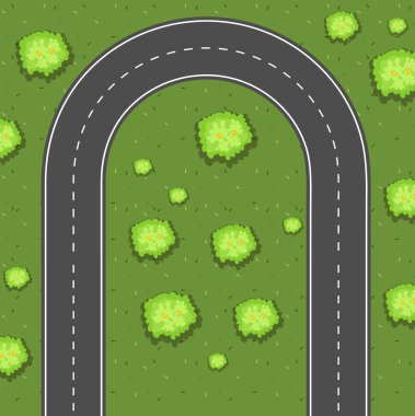 U-Turn yolun havadan görünümü