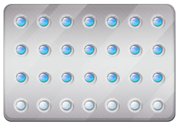 Pillole anticoncezionali in confezione — Vettoriale Stock