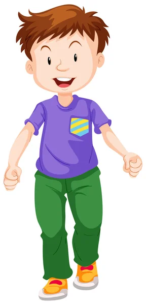 Little boy with happy face — Stock Vector